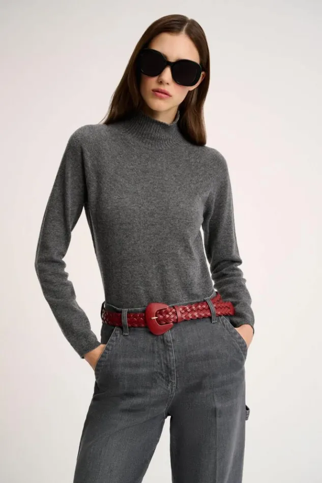 Luisa Spagnoli Belts Ditti 8211 Woven Belt 8211 Fashion Show Burgundy 8211 Women Luisa Spagnoli Belts Ditti 8211 Woven Belt 8211 Fashion Show Burgundy 8211 Women