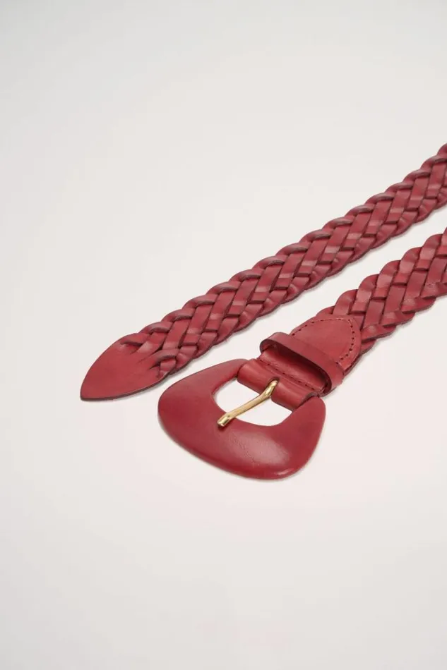 Luisa Spagnoli Belts Ditti 8211 Woven Belt 8211 Fashion Show Burgundy 8211 Women Luisa Spagnoli Belts Ditti 8211 Woven Belt 8211 Fashion Show Burgundy 8211 Women