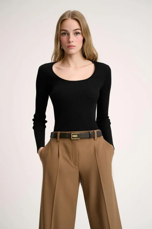 Luisa Spagnoli Belts Doberdo 8211 Leather Belt Blackgold 8211 Women Luisa Spagnoli Belts Doberdo 8211 Leather Belt Blackgold 8211 Women