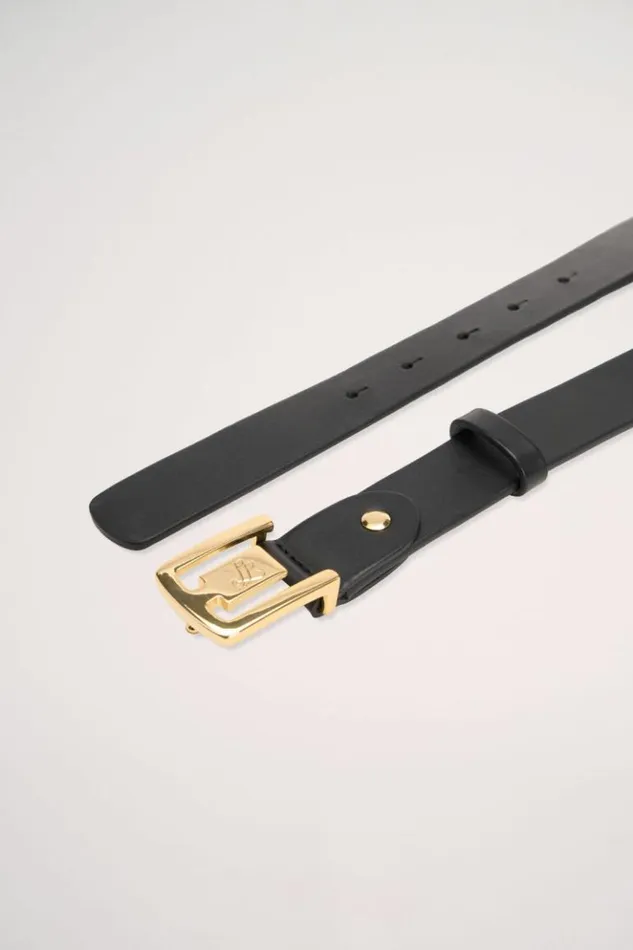 Luisa Spagnoli Belts Doberdo 8211 Leather Belt Blackgold 8211 Women Luisa Spagnoli Belts Doberdo 8211 Leather Belt Blackgold 8211 Women