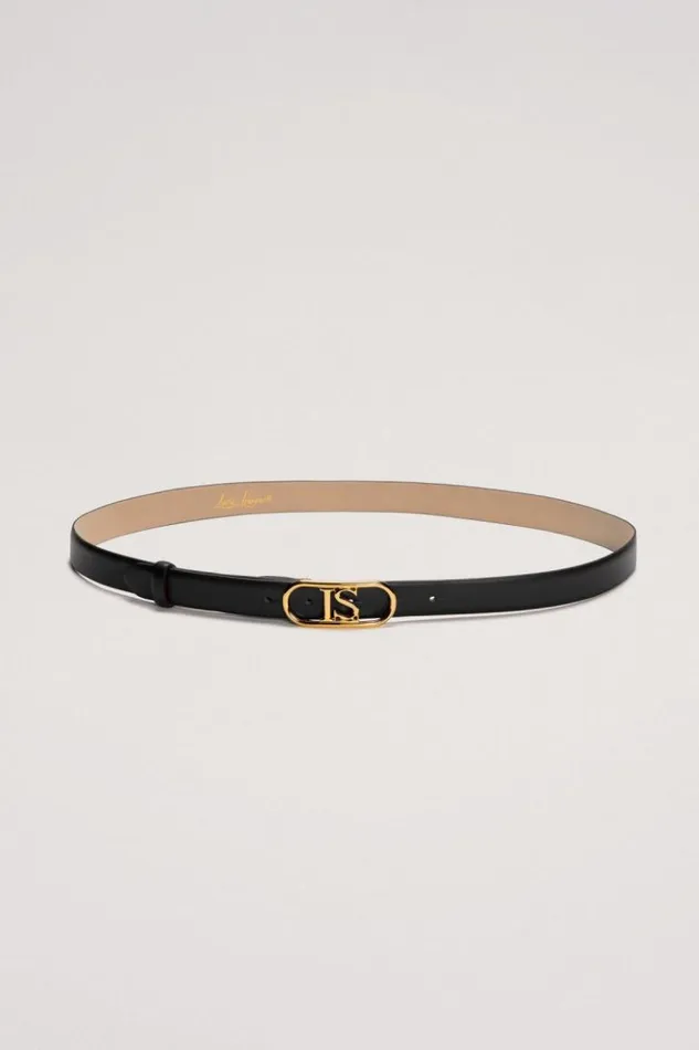 Luisa Spagnoli Belts Dolcino 8211 Leather Belt Blackgold 8211 Women