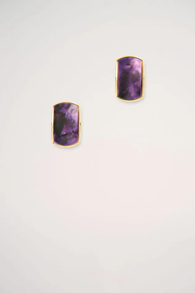 Luisa Spagnoli Bijoux Nobiluomo 8211 Gradient Earrings Purplegold 8211 Women