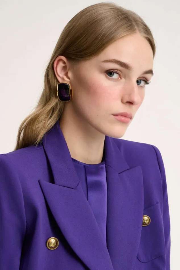 Luisa Spagnoli Bijoux Nobiluomo 8211 Gradient Earrings Purplegold 8211 Women