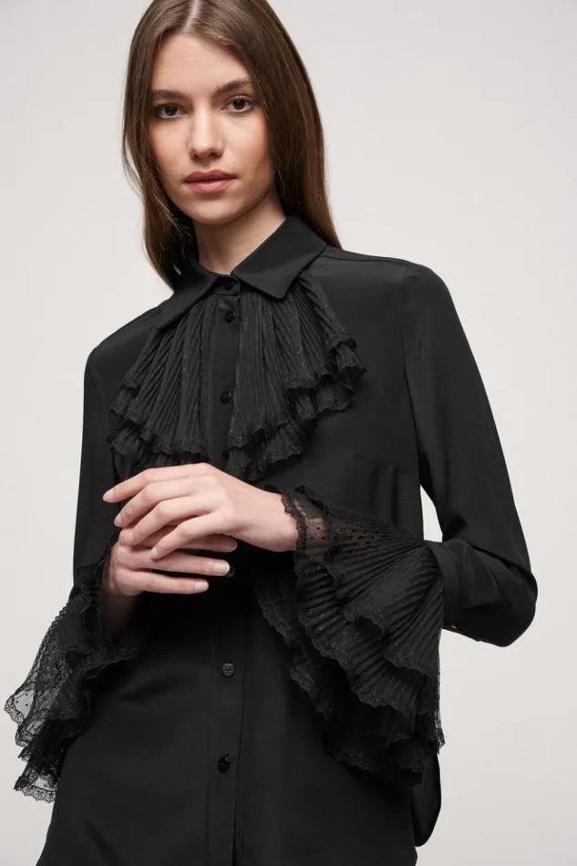 Luisa Spagnoli Blouses And Shirts Laghetto 8211 Silk Shirt Black 8211 Women