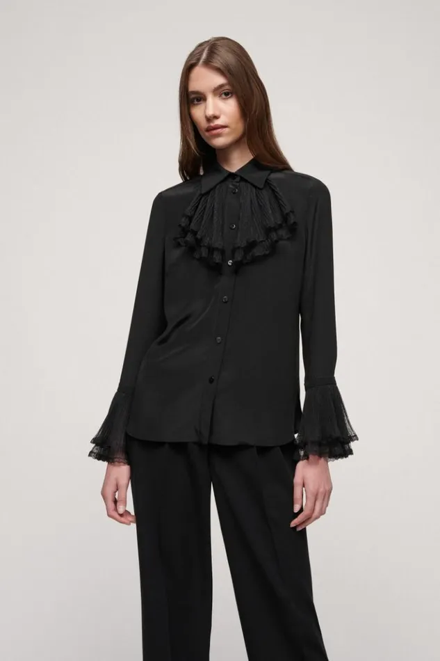 Luisa Spagnoli Blouses And Shirts Laghetto 8211 Silk Shirt Black 8211 Women Luisa Spagnoli Blouses And Shirts Laghetto 8211 Silk Shirt Black 8211 Women