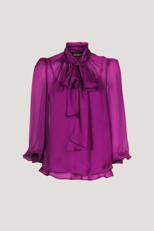 Luisa Spagnoli Blouses And Shirts Luccichio 8211 Silk Blouse Fuchsia 8211 Women Luisa Spagnoli Blouses And Shirts Luccichio 8211 Silk Blouse Fuchsia 8211 Women