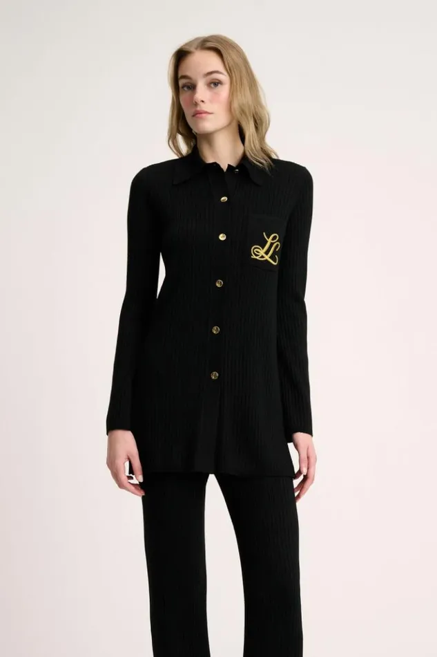 Luisa Spagnoli Cardigan Molla 8211 Embroidered Long Cardigan Black 8211 Women