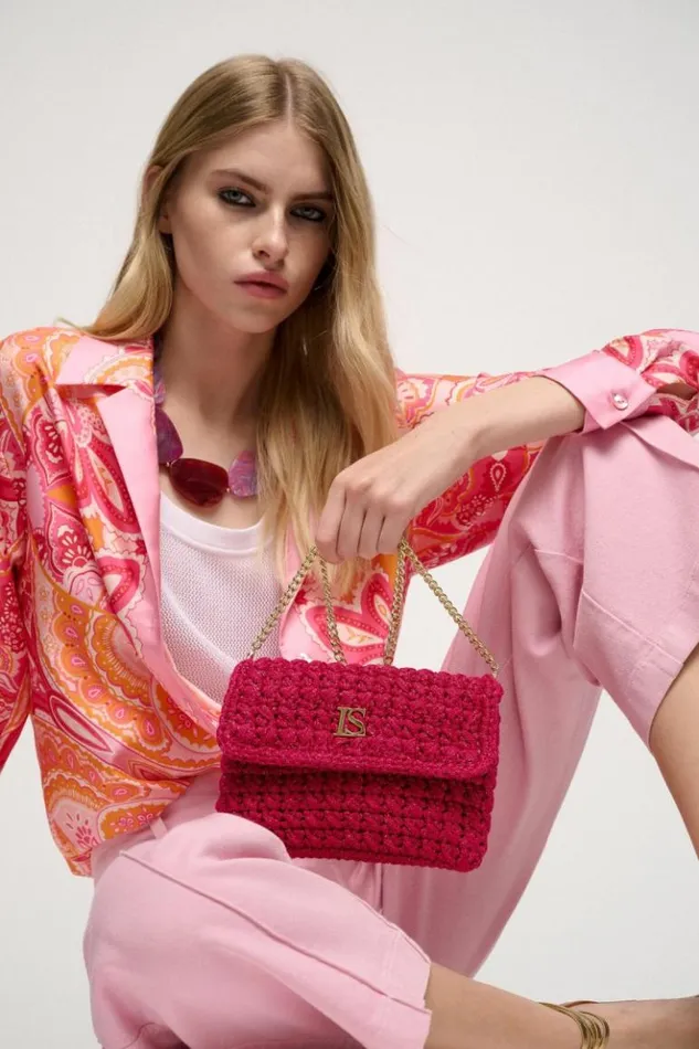 Luisa Spagnoli Clutch And Pochette Ienne 8211 Small Shoulder Bag Fuchsiagold 8211 Women Luisa Spagnoli Clutch And Pochette Ienne 8211 Small Shoulder Bag Fuchsiagold 8211 Women