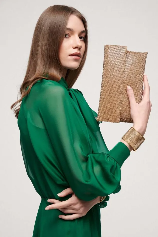 Luisa Spagnoli Clutch And Pochette Imma 8211 Rhinestone Clutch Bag Topazgold 8211 Women Luisa Spagnoli Clutch And Pochette Imma 8211 Rhinestone Clutch Bag Topazgold 8211 Women
