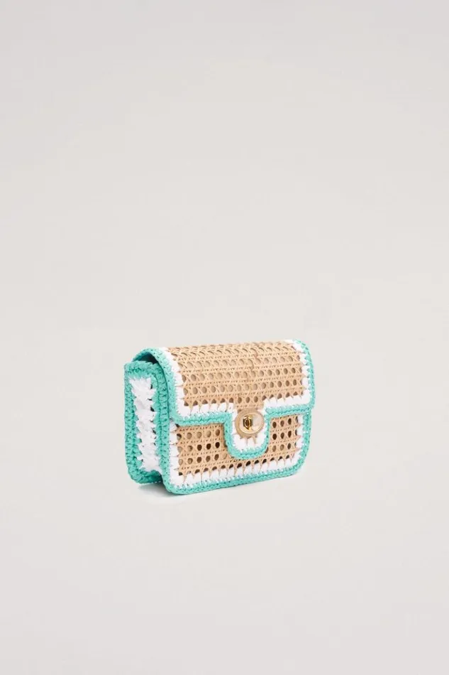 Luisa Spagnoli Crossbody Bags Isoletta 8211 CrossBody Bag Lightbluegold 8211 Women Luisa Spagnoli Crossbody Bags Isoletta 8211 CrossBody Bag Lightbluegold 8211 Women