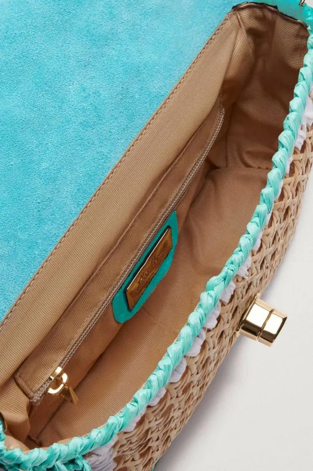 Luisa Spagnoli Crossbody Bags Isoletta 8211 CrossBody Bag Lightbluegold 8211 Women Luisa Spagnoli Crossbody Bags Isoletta 8211 CrossBody Bag Lightbluegold 8211 Women