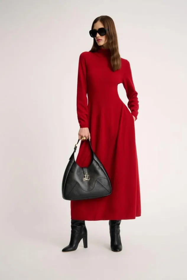 Luisa Spagnoli Dresses and Jumpsuits Cilicio 8211 Knit Dress Burgundy 8211 Women