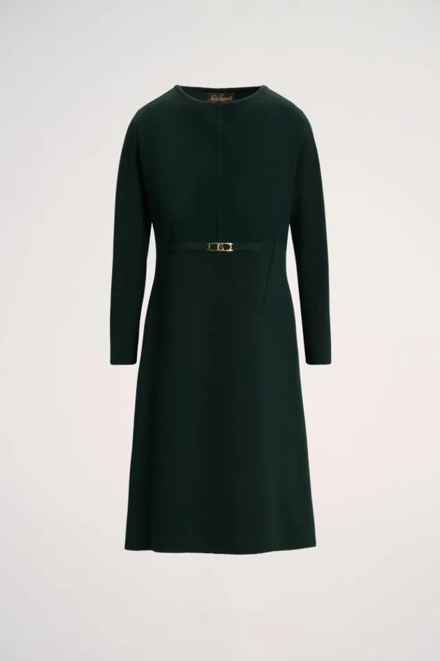 Luisa Spagnoli Dresses and Jumpsuits Marinella 8211 Bon Ton Knit Dress Bottlegreen 8211 Women