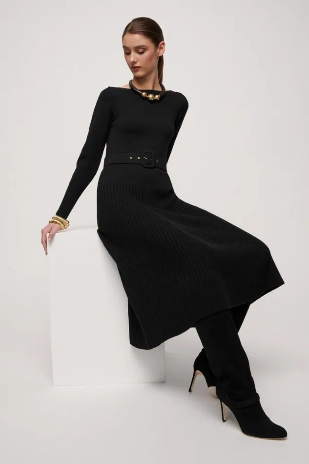 Luisa Spagnoli Dresses and Jumpsuits Milioner 8211 Wool Dress Black 8211 Women