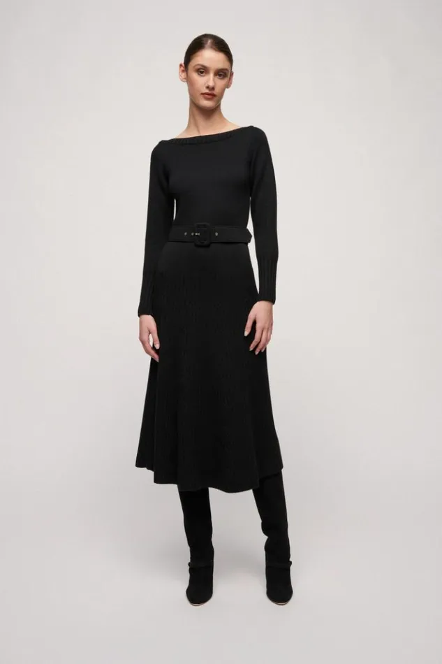 Luisa Spagnoli Dresses and Jumpsuits Milioner 8211 Wool Dress Black 8211 Women