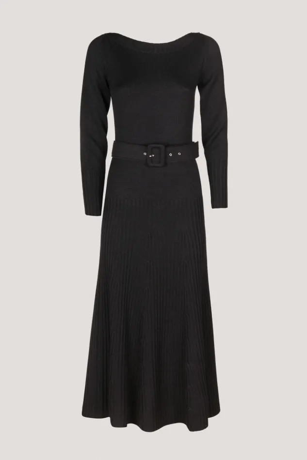 Luisa Spagnoli Dresses and Jumpsuits Milioner 8211 Wool Dress Black 8211 Women