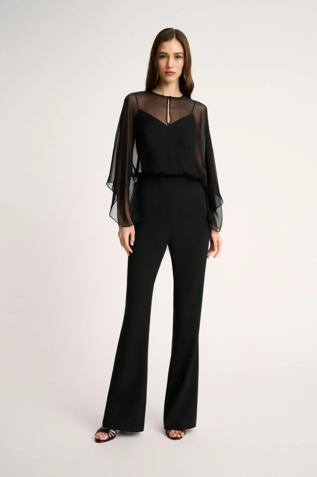 Luisa Spagnoli Formal Dresses Gelo 8211 Jumpsuit With Shrug Black 8211 Women Luisa Spagnoli Formal Dresses Gelo 8211 Jumpsuit With Shrug Black 8211 Women