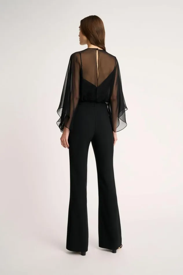 Luisa Spagnoli Formal Dresses Gelo 8211 Jumpsuit With Shrug Black 8211 Women Luisa Spagnoli Formal Dresses Gelo 8211 Jumpsuit With Shrug Black 8211 Women