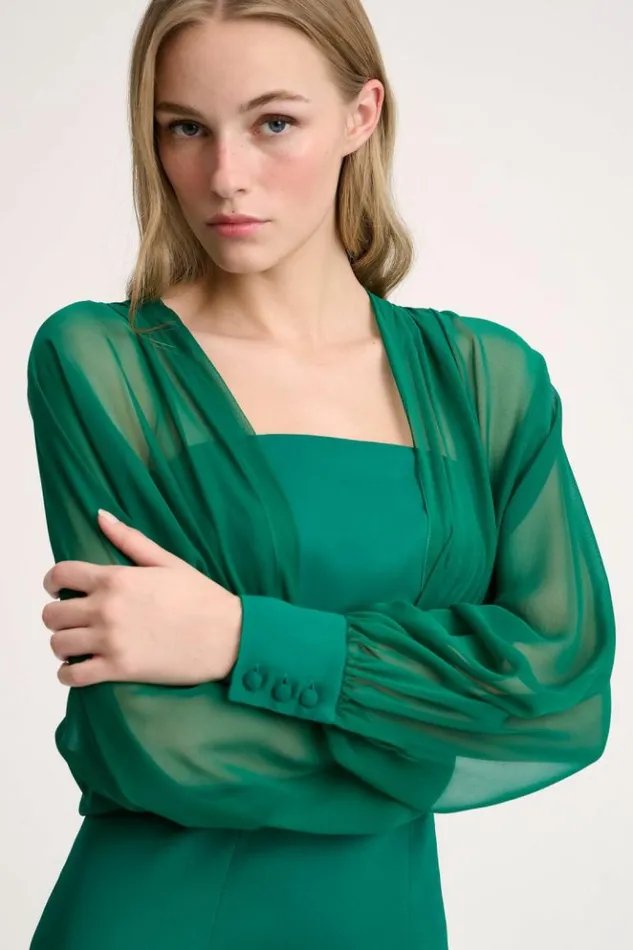 Luisa Spagnoli Formal Dresses Gradimento 8211 Elegant Dress Green 8211 Women Luisa Spagnoli Formal Dresses Gradimento 8211 Elegant Dress Green 8211 Women