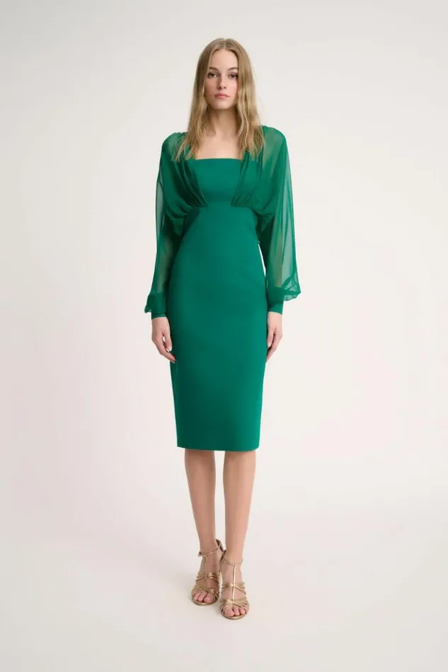 Luisa Spagnoli Formal Dresses Gradimento 8211 Elegant Dress Green 8211 Women Luisa Spagnoli Formal Dresses Gradimento 8211 Elegant Dress Green 8211 Women
