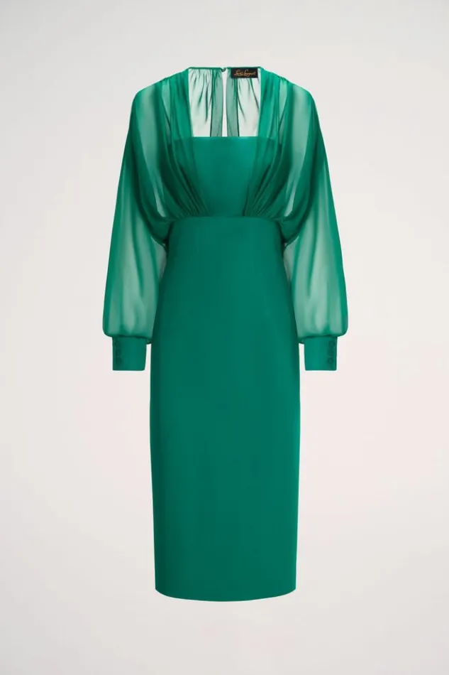 Luisa Spagnoli Formal Dresses Gradimento 8211 Elegant Dress Green 8211 Women Luisa Spagnoli Formal Dresses Gradimento 8211 Elegant Dress Green 8211 Women