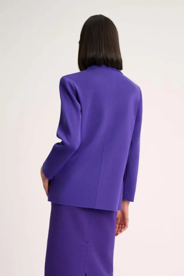 Luisa Spagnoli Jackets and Blazers Mancina 8211 Embroidered Jacket Purple 8211 Women Luisa Spagnoli Jackets and Blazers Mancina 8211 Embroidered Jacket Purple 8211 Women