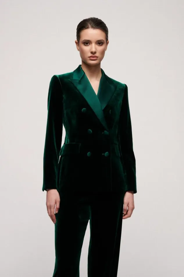 Luisa Spagnoli Jackets and Blazers Sace 8211 DoubleBreasted Jacket Bottlegreen 8211 Women Luisa Spagnoli Jackets and Blazers Sace 8211 DoubleBreasted Jacket Bottlegreen 8211 Women