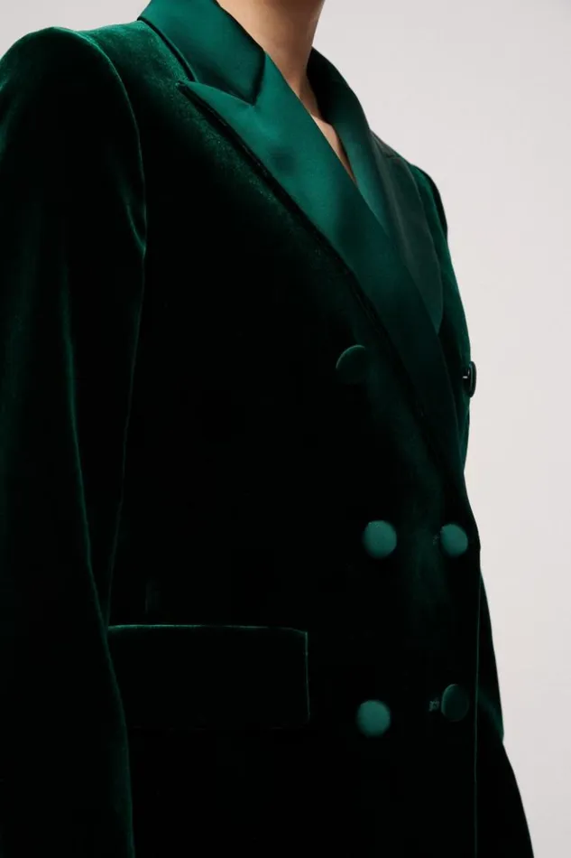 Luisa Spagnoli Jackets and Blazers Sace 8211 DoubleBreasted Jacket Bottlegreen 8211 Women Luisa Spagnoli Jackets and Blazers Sace 8211 DoubleBreasted Jacket Bottlegreen 8211 Women