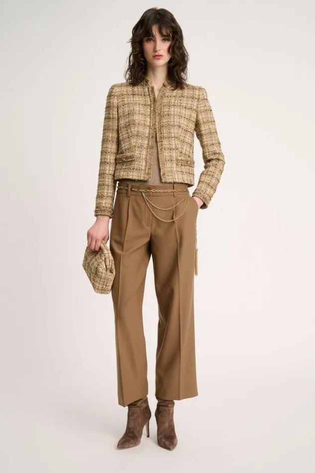Luisa Spagnoli Jackets and Blazers Saggi 8211 Cropped Jacket Beigegold 8211 Women Luisa Spagnoli Jackets and Blazers Saggi 8211 Cropped Jacket Beigegold 8211 Women