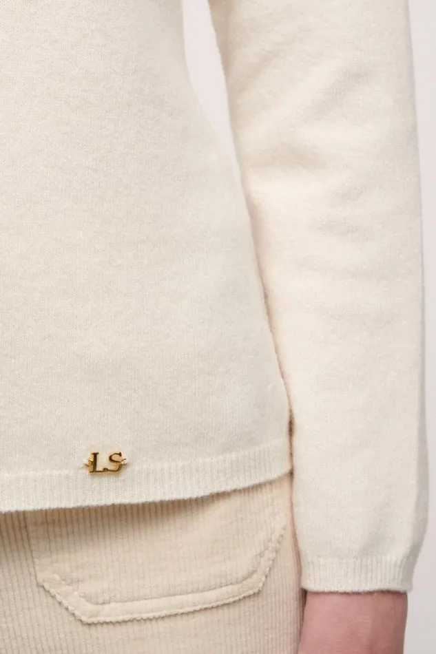 Luisa Spagnoli Knitwear Calco 8211 Wool Sweater Cream 8211 Women Luisa Spagnoli Knitwear Calco 8211 Wool Sweater Cream 8211 Women