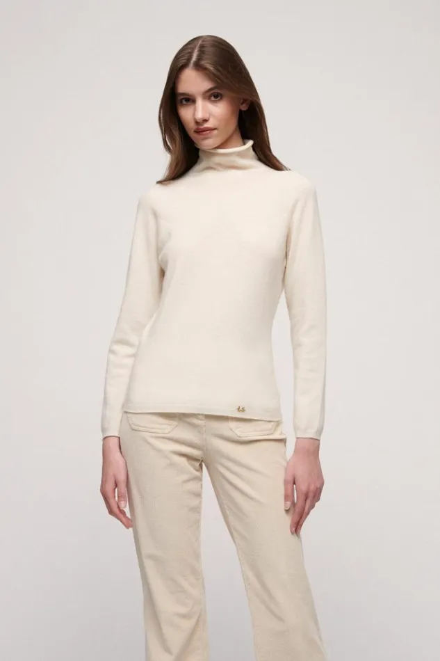 Luisa Spagnoli Knitwear Calco 8211 Wool Sweater Cream 8211 Women Luisa Spagnoli Knitwear Calco 8211 Wool Sweater Cream 8211 Women