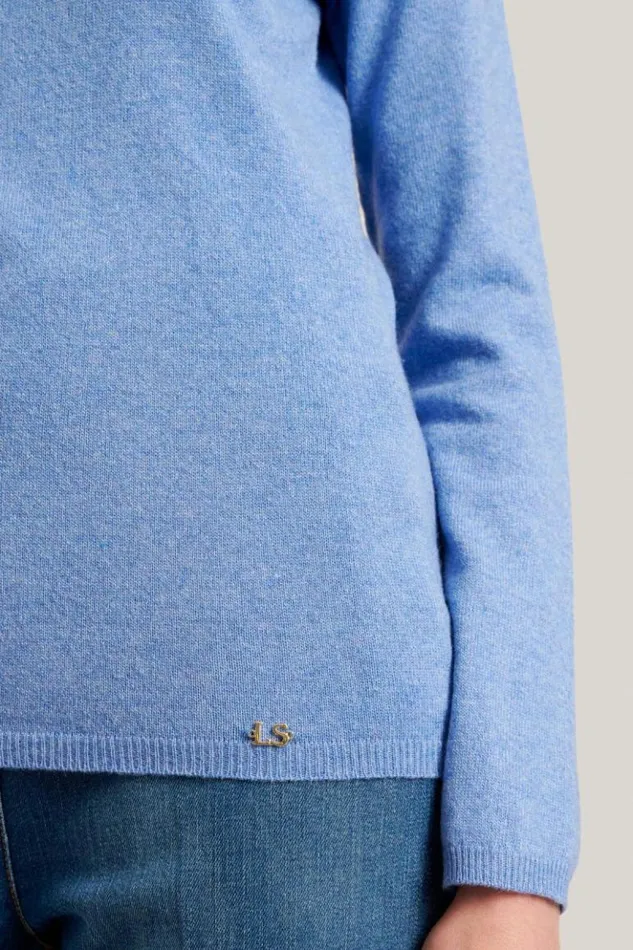 Luisa Spagnoli Knitwear Calco 8211 Wool Sweater Light Blue 8211 Women Luisa Spagnoli Knitwear Calco 8211 Wool Sweater Light Blue 8211 Women