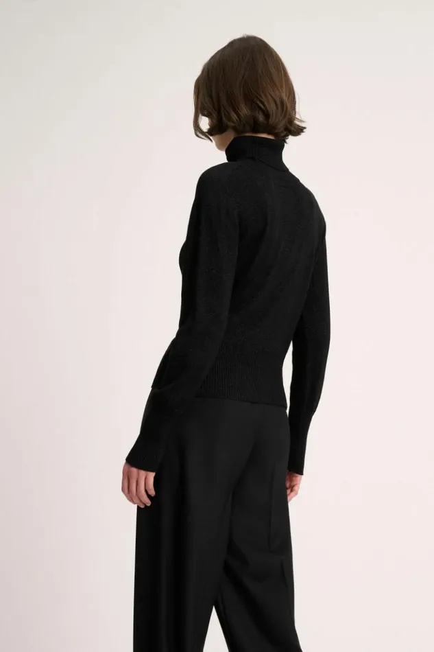 Luisa Spagnoli Knitwear Caminetto 8211 Viscose Turtleneck Pullover Black 8211 Women Luisa Spagnoli Knitwear Caminetto 8211 Viscose Turtleneck Pullover Black 8211 Women