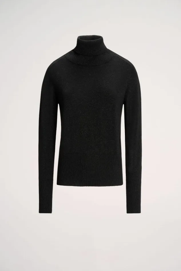 Luisa Spagnoli Knitwear Caminetto 8211 Viscose Turtleneck Pullover Black 8211 Women Luisa Spagnoli Knitwear Caminetto 8211 Viscose Turtleneck Pullover Black 8211 Women