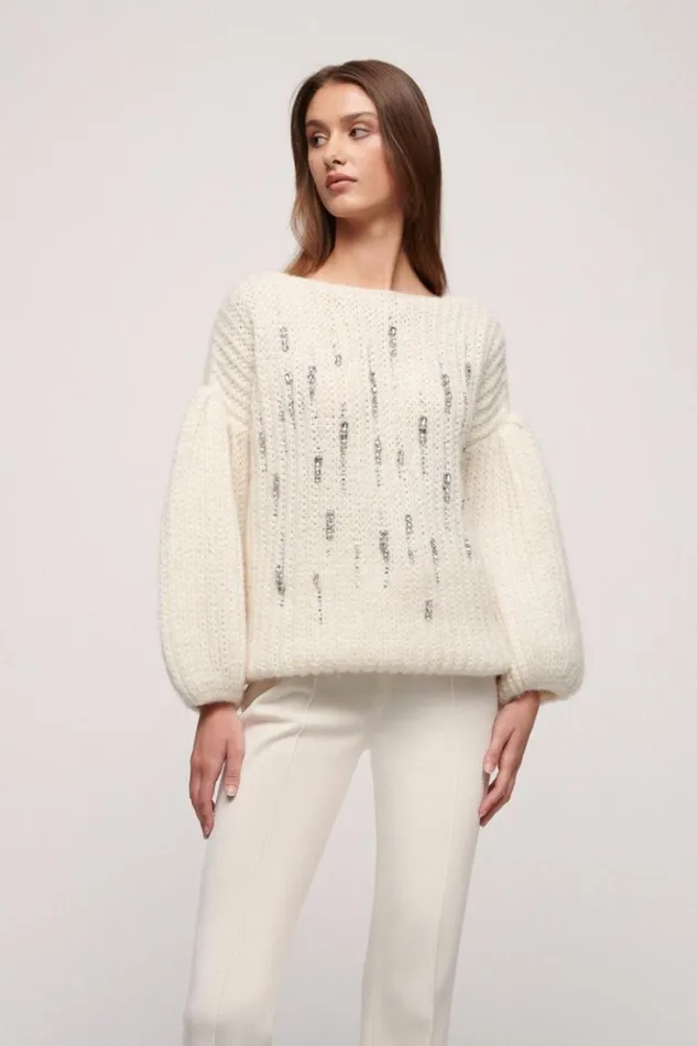 Luisa Spagnoli Knitwear Commenda 8211 Elegant Sweater Cream 8211 Women