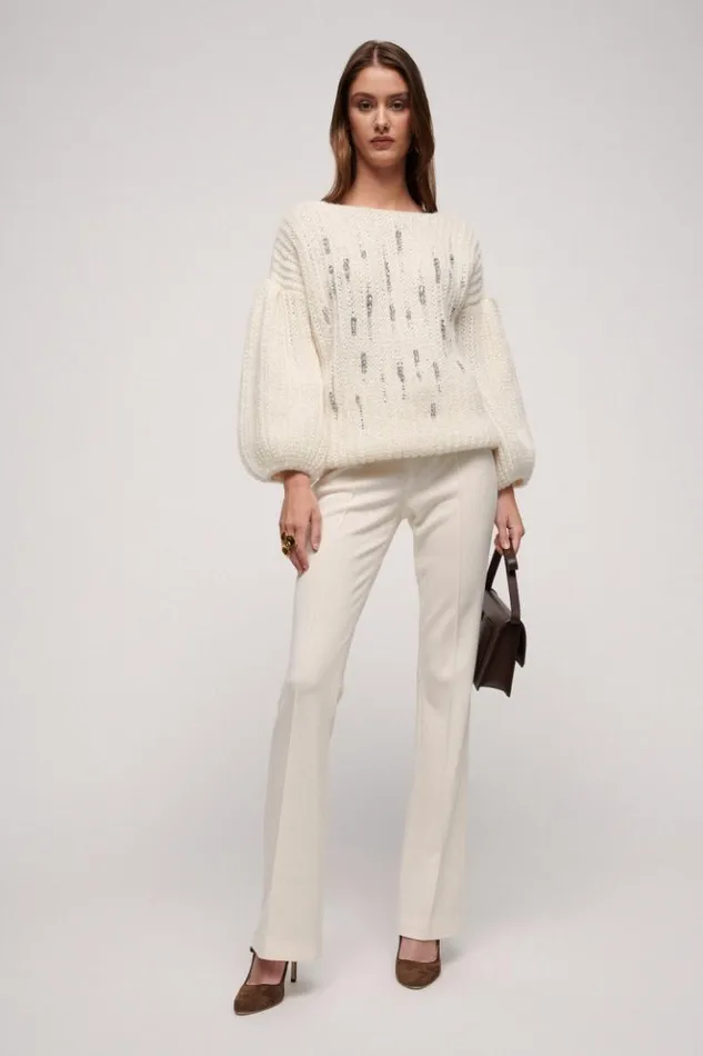 Luisa Spagnoli Knitwear Commenda 8211 Elegant Sweater Cream 8211 Women
