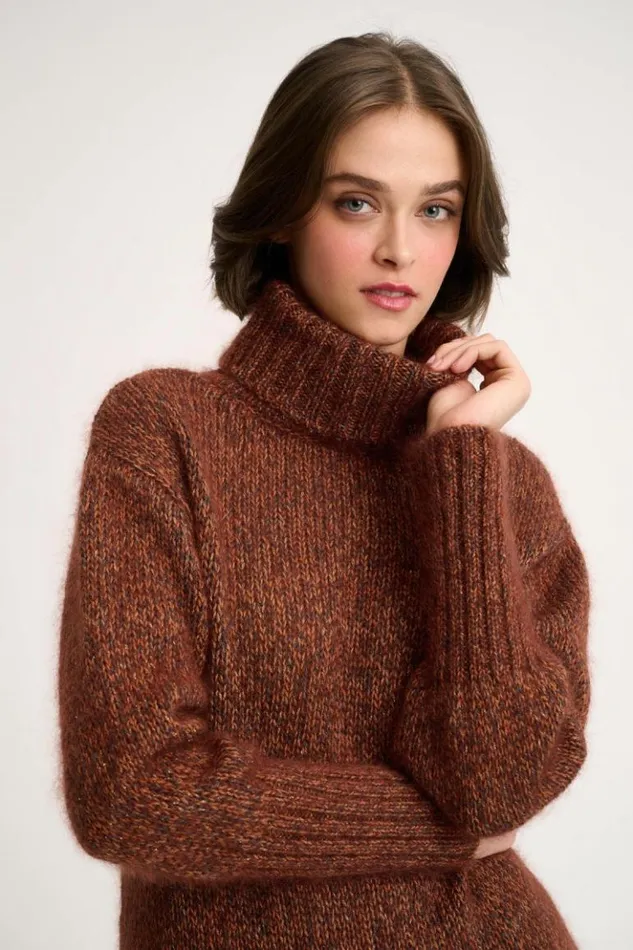 Luisa Spagnoli Knitwear Connesso 8211 Mlange Pullover Tobacco 8211 Women