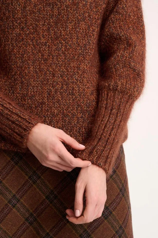 Luisa Spagnoli Knitwear Connesso 8211 Mlange Pullover Tobacco 8211 Women Luisa Spagnoli Knitwear Connesso 8211 Mlange Pullover Tobacco 8211 Women