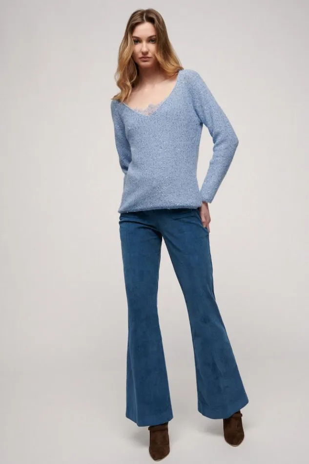 Luisa Spagnoli Knitwear Consorte 8211 Elegant Sweater Light Blue 8211 Women
