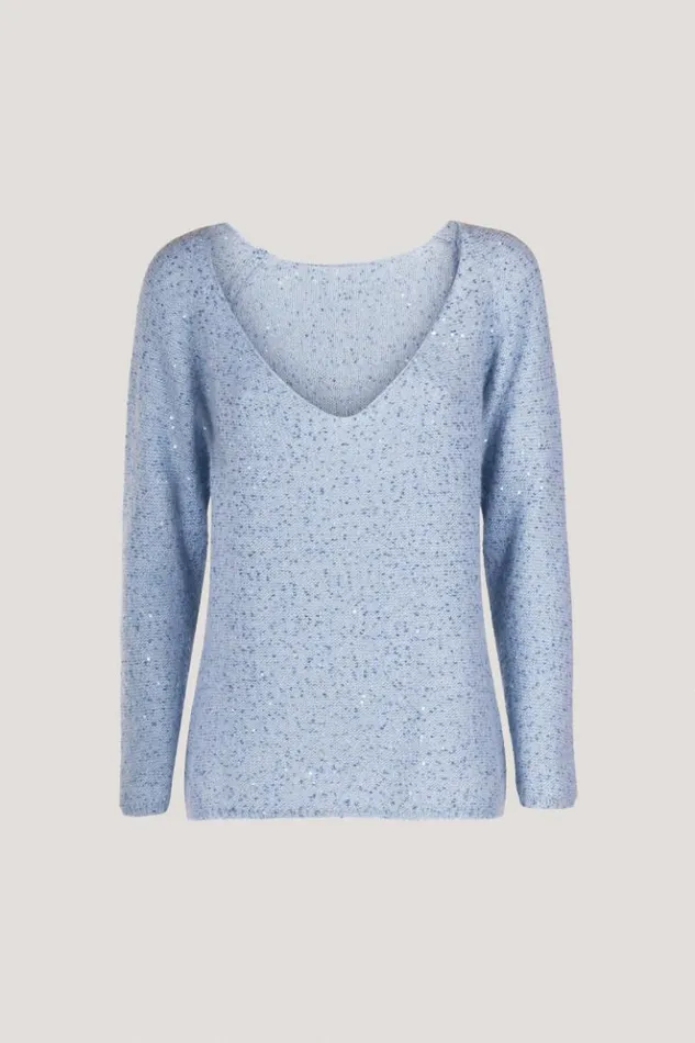 Luisa Spagnoli Knitwear Consorte 8211 Elegant Sweater Light Blue 8211 Women
