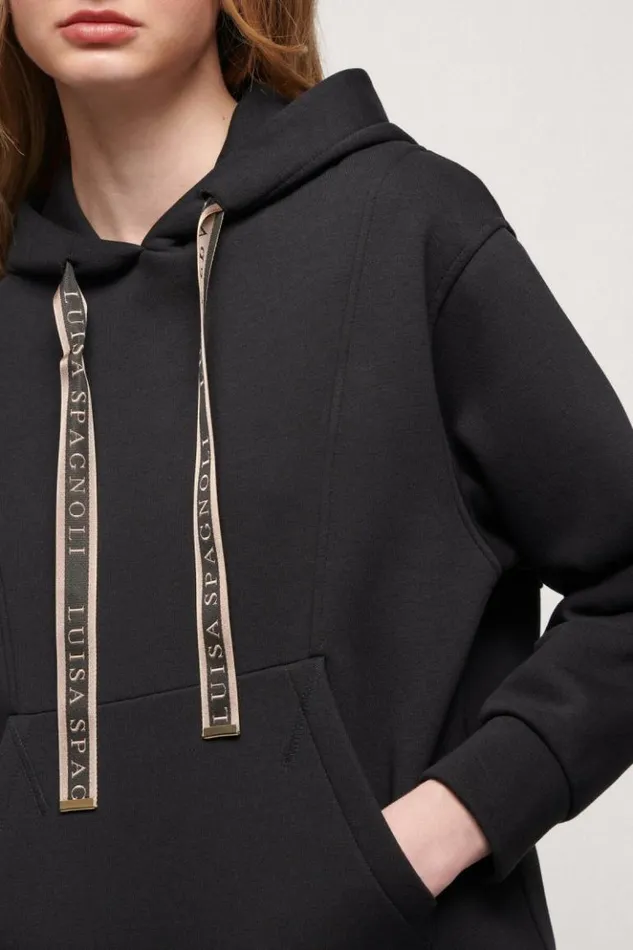 Luisa Spagnoli Knitwear Lubin 8211 Hooded Sweater Black 8211 Women Luisa Spagnoli Knitwear Lubin 8211 Hooded Sweater Black 8211 Women