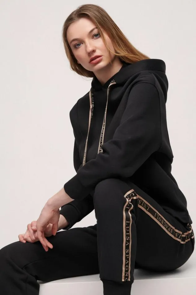 Luisa Spagnoli Knitwear Lubin 8211 Hooded Sweater Black 8211 Women Luisa Spagnoli Knitwear Lubin 8211 Hooded Sweater Black 8211 Women