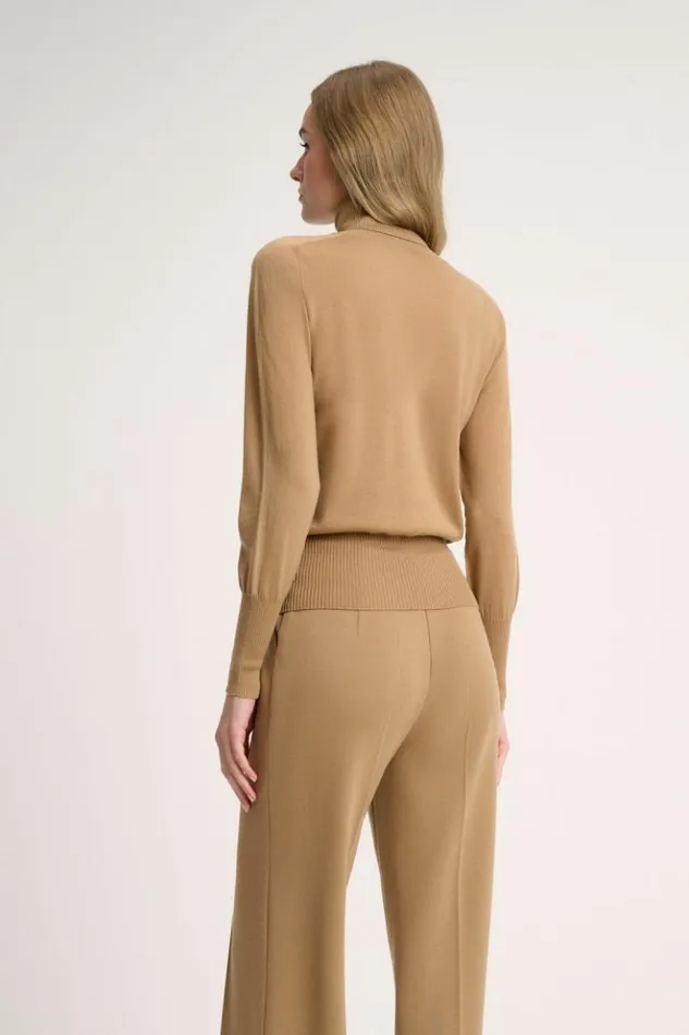 Luisa Spagnoli Knitwear Manos 8211 Wool Pullover Camel 8211 Women Luisa Spagnoli Knitwear Manos 8211 Wool Pullover Camel 8211 Women