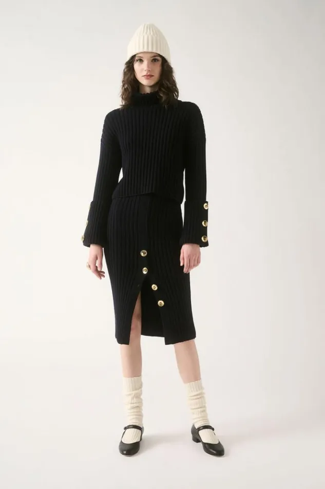 Luisa Spagnoli Knitwear Meconio 8211 Oversized Pullover 8211 Fashion Show Blue 8211 Women Luisa Spagnoli Knitwear Meconio 8211 Oversized Pullover 8211 Fashion Show Blue 8211 Women