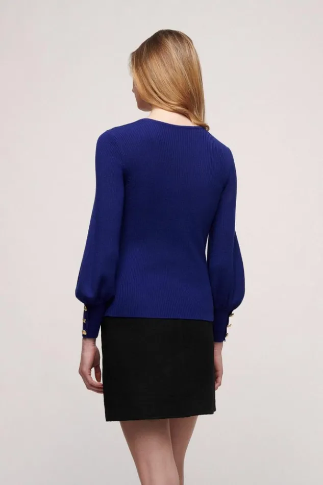 Luisa Spagnoli Knitwear Millefoglie 8211 Wool Pullover Bluette 8211 Women Luisa Spagnoli Knitwear Millefoglie 8211 Wool Pullover Bluette 8211 Women