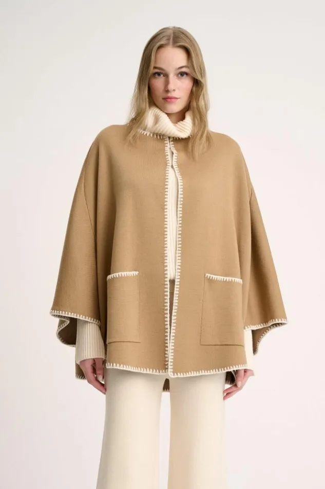 Luisa Spagnoli Outerwear Meglio 8211 Embroidered Cape 8211 Women