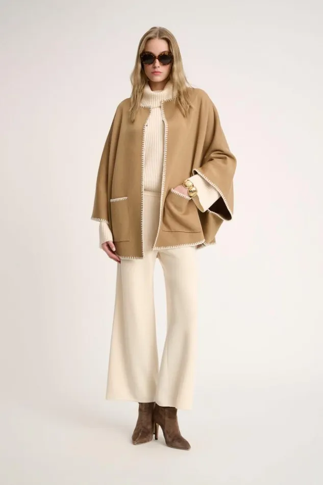 Luisa Spagnoli Outerwear Meglio 8211 Embroidered Cape 8211 Women Luisa Spagnoli Outerwear Meglio 8211 Embroidered Cape 8211 Women