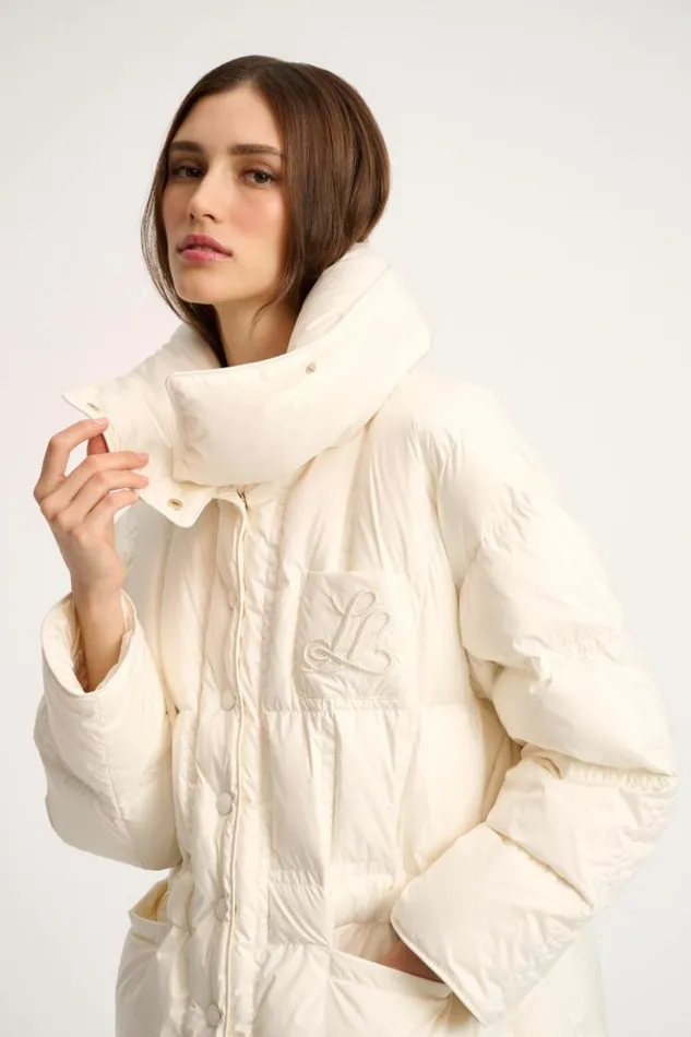 Luisa Spagnoli Outerwear Schipper 8211 Embroidered Padded Jacket Cream 8211 Women