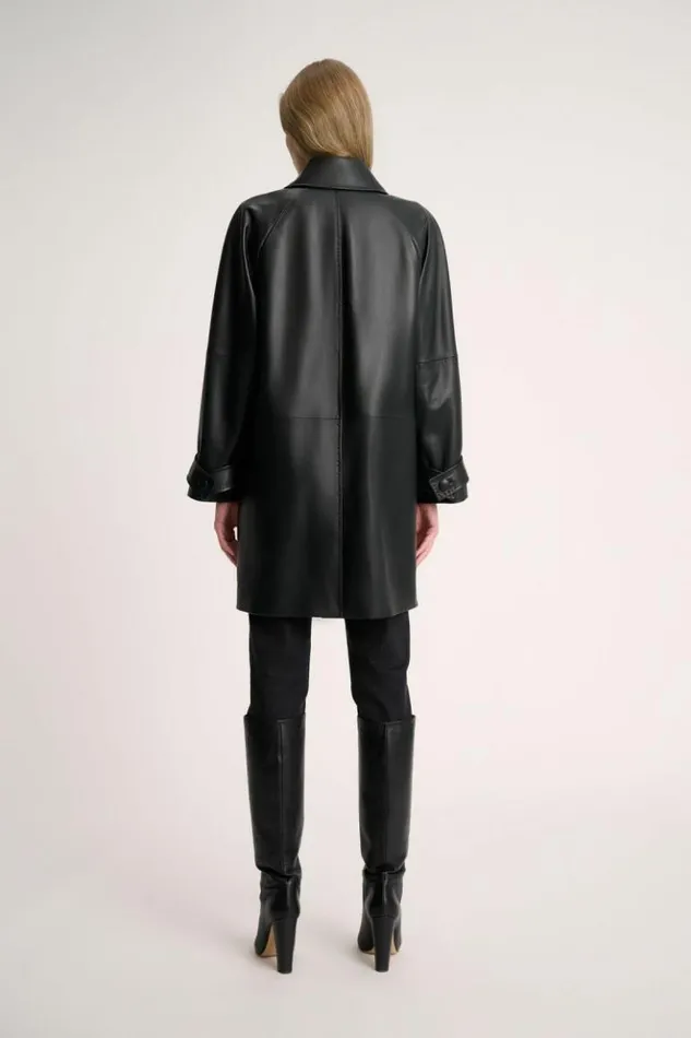 Luisa Spagnoli Outerwear Superbo 8211 Leather Coat Black 8211 Women Luisa Spagnoli Outerwear Superbo 8211 Leather Coat Black 8211 Women