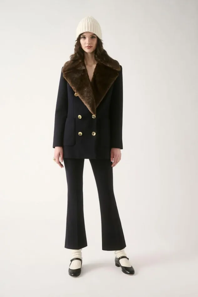 Luisa Spagnoli Pants Oflag 8211 Flared Pants 8211 Fashion Show Blue 8211 Women